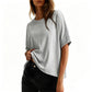 🌟👕【Aanbieding】✨Dames Ronde Hals T-shirt | Premium Zachte Mix | Oversized Pasvorm