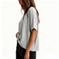 🌟👕【Aanbieding】✨Dames Ronde Hals T-shirt | Premium Zachte Mix | Oversized Pasvorm