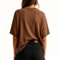 🌟👕【Aanbieding】✨Dames Ronde Hals T-shirt | Premium Zachte Mix | Oversized Pasvorm
