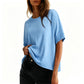 🌟👕【Aanbieding】✨Dames Ronde Hals T-shirt | Premium Zachte Mix | Oversized Pasvorm
