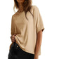 🌟👕【Aanbieding】✨Dames Ronde Hals T-shirt | Premium Zachte Mix | Oversized Pasvorm
