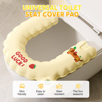 🎉【Aanbieding】🎉❄️☀️Zachte EVA Toiletbrilhoes met Lavendelgeur | Waterdicht & Vlekbestendig | Zelfklevend🚽🌸