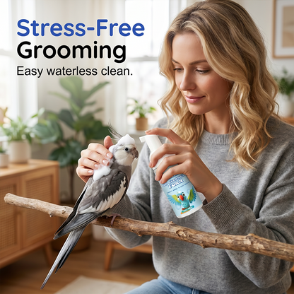 💥Tijdelijke Korting!💥 🧼Stressvrije Vogelverzorgingsset | Geurneutraliserend & Verzorgend | Zonder Water🦜✨