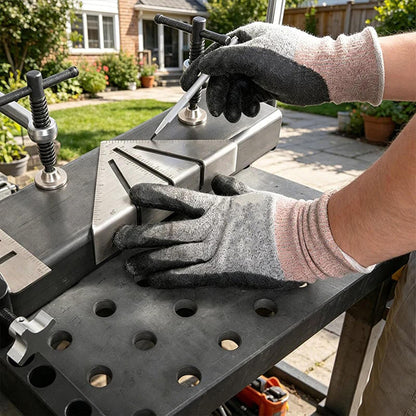 🎉【Aanbieding】📐🔧Hoekmeter voor Markeren van Vierkante Buizen | Saddle Square Design | 45°/22,5° Groeven | 13/25 cm💪 📏