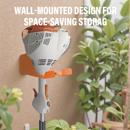 💥【LIMITED TIME 50% OFF】🔥 Wandmontage Grastrimmer Opbergrek | Hoog Draagvermogen Roestbestendig Metaal | Antislip Fixatie | Ruimtebesparend | Zwart/Oranje
