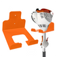 💥【LIMITED TIME 50% OFF】🔥 Wandmontage Grastrimmer Opbergrek | Hoog Draagvermogen Roestbestendig Metaal | Antislip Fixatie | Ruimtebesparend | Zwart/Oranje