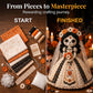 💥【LIMITED TIME 50% OFF】🔥 Spooky Craft Skeletbruid DIY Set | Inclusief Stof/Kant/Vulling | Rijke Details | Woondecoratie