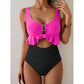 💥【LIMITED TIME 50% OFF】🔥 Flatterend Tweedelig Badpak met Ruffles | U-Bar Detail | Buikcontour | Stretch Mix | Olijfgroen/Smaragdgroen/Magenta | S-2XL