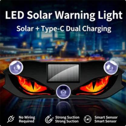 💥【LIMITED TIME 50% OFF】🔥 Zonne-energie & USB Oplaadbaar Auto Waarschuwingslampje | Trillingssensor Auto Aan/Uit | Devil Eye Ontwerp | Zuignap Bevestiging | 3 Kleuren