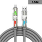 💥【LIMITED TIME 50% OFF】🔥 4-in-1 LED Oplaadkabel | Meerdere Connectoren | Superchip Snel Laden | Dynamisch Lichteffect | Zinklegering + Siliconen | Paars/Grijs