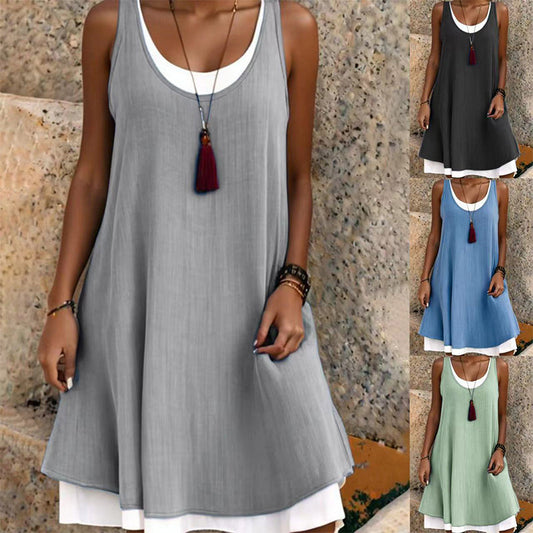🔥【DAILY DEAL】💦 Must-have Zomer Katoenen Jurk | Loose Fit | Ruches Detail | HALF PRICE TODAY 🚀