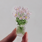 ⏳ FLASH SALE! ✨ Mini Glasboeket | Elegant Cadeau 🎀 | Hoogte ca. 6cm | HALF PRICE 🎉