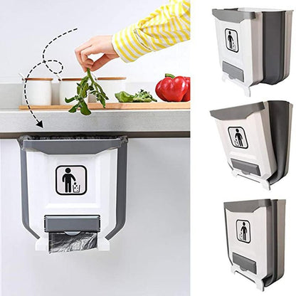 💥【LIMITED TIME 50% OFF】🔥 Opvouwbare Afvalbak Voor Keukenkastjes | PP+TPE Milieuvriendelijk | Hangend of Staand | Multifunctioneel | Groot 24×16×26cm