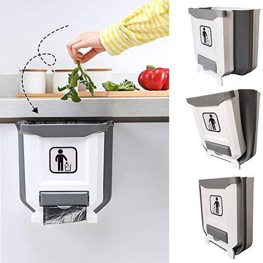 💥【LIMITED TIME 50% OFF】🔥 Opvouwbare Afvalbak Voor Keukenkastjes | PP+TPE Milieuvriendelijk | Hangend of Staand | Multifunctioneel | Groot 24×16×26cm