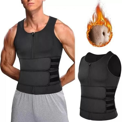 💥【LIMITED TIME 50% OFF】🔥 Heren Shapewear Riem | Dubbele Klittenband | 4 Stalen Beugels | Polyester | Zwart | Taillevorming