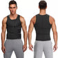 💥【LIMITED TIME 50% OFF】🔥 Heren Shapewear Riem | Dubbele Klittenband | 4 Stalen Beugels | Polyester | Zwart | Taillevorming