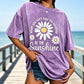 Vintage Gewassen Madeliefje Print Loose Fit T-Shirt voor Dames