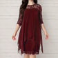 ⏳ FLASH SALE! ✨ Stijlvolle Lace Jurk | High-Low Zoom Toont Benen 🦵 | Perfect voor Dates/Feestjes | HALF PRICE 🎉