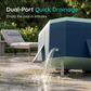 💥【LIMITED TIME 50% OFF】🔥 Opvouwbaar Niet-Opblaasbaar Familiezwembad | Snelle Opbouw | Dubbele Afvoer | Dik PVC | 5 Maten | Blauw
