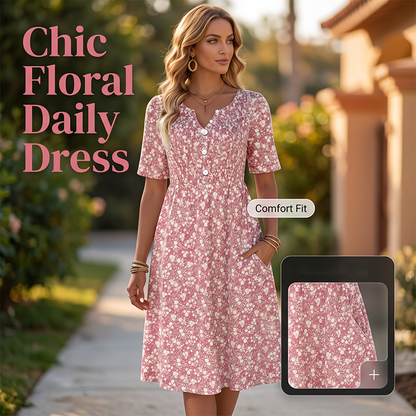 ⏳ FLASH SALE! ✨ Franse Bloemenjurk | Elegant & Flatteus 🌸 | Handige Zakken | HALF PRICE 🎉