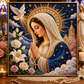 💥【LIMITED TIME 50% OFF】🔥 Christelijke Diamond Art DIY Hanger | Rozenkrans/Heilige Duif/Gouden Genade/Lelie Maria | HD Canvas + Parels | Stressverlagend Knutselen | Geloofscadeau