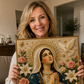 💥【LIMITED TIME 50% OFF】🔥 Christelijke Diamond Art DIY Hanger | Rozenkrans/Heilige Duif/Gouden Genade/Lelie Maria | HD Canvas + Parels | Stressverlagend Knutselen | Geloofscadeau