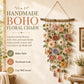 💥【LIMITED TIME 50% OFF】🔥 Boho Gehaakte Bloemen Wanddecoratie | Handgemaakte Bloemen + Ranken + Kwastjes | Drijfhout Tak | Gezellige Cottage Stijl | Woonkamer/Slaapkamer/Babykamer