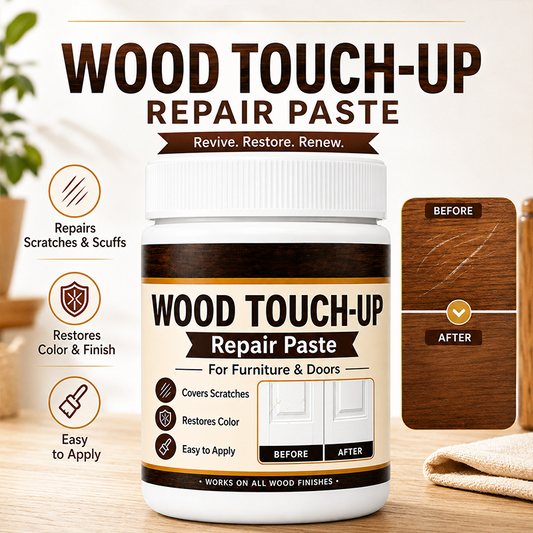 💥【LIMITED TIME 50% OFF】🔥 Houtreparatiepasta | Verbergt Krassen/Groeven/Vervaagde Kleur | Universeel voor Alle Houtoppervlakken | Inclusief Kwastje | 40g/40ml