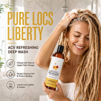 💥【LIMITED TIME 50% OFF】🔥 Deep Cleansing Locs Shampoo | Biologische Appelazijn Formule | Verwijdert Productopbouw/Geur/Residu | Licht & Ademend, Geen Resten | 100ml