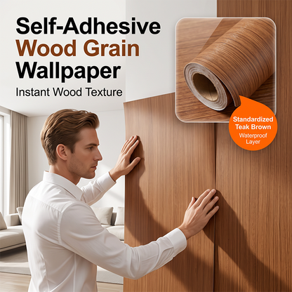 💥【LIMITED TIME 50% OFF】🔥 Zelfklevend Houtnerf Behang/Vloersticker | Water- & Oliebestendig | Verdikte Slijtvaste Laag | Schokbestendige Beschermlaag | 12 Houtnerf Kleuren | Eenvoudige DIY Renovatie