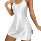 Women Solid Color Loose Sleepwear Dress
