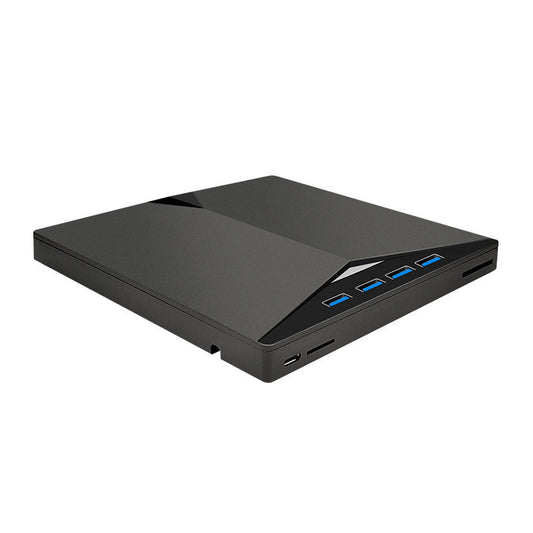 💥【LIMITED TIME 50% OFF】🔥 7-in-1 Externe DVD-Schrijver | USB 3.0 + Type-C Dubbele Interface | 4 USB Poorten + SD/TF Kaartlezer | Plug-and-Play, Geen Drivers | Geïntegreerde Kabelopslag | Leest & Brandt DVD/CD