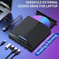 💥【LIMITED TIME 50% OFF】🔥 7-in-1 Externe DVD-Schrijver | USB 3.0 + Type-C Dubbele Interface | 4 USB Poorten + SD/TF Kaartlezer | Plug-and-Play, Geen Drivers | Geïntegreerde Kabelopslag | Leest & Brandt DVD/CD