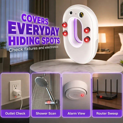 💥【50% OFF】🔥 Slimme Infrarooddetector | Spoort Verborgen Camera’s Op | Trillingsalarm Tegen Inbraak | Zakformaat | Lange Batterijduur+LED Zaklamp | Maanlichtwit/Sterrenzwart | Must-Have voor Reizen 🛡️