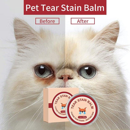 💥【50% OFF】🔥 Plantaardige Traanvlekbalsem | Natuurlijke Extracten | Dubbele Werking (Balsem+Borstel) | Kalmeert Roodheid & Irritatie | Hypoallergeen | Voor Honden & Katten | 30g 🐾