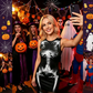 💥【50% OFF】🔥 Skelet Röntgenprint Bodycon Jurk | Stretch Polyester/Elastaan | Mesh Overlay | Mouwloos | Halloween/Party/Club | Zwart | S-M-L 💀