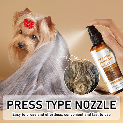 💥【50% OFF】🔥 Ontklittende Spray voor Huisdieren | Eén Spray, Klitten Weg | Minder Kroeshaar, Meer Glans | Handige Sproeikop | 100ml | Voor Kat & Hond | Perfect Cadeau 🐾