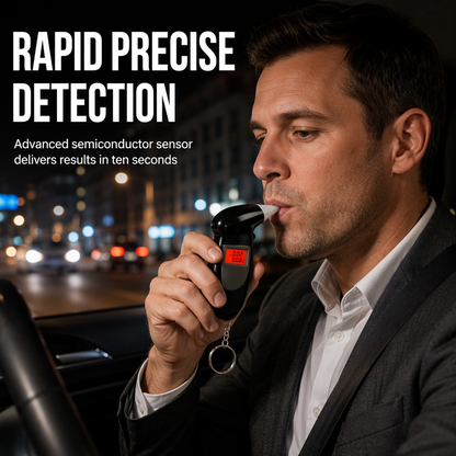 💥【50% OFF】🔥 Alcoholtester | Halfgeleidersensor, Zeer Gevoelig | Eén Knop, Snelle Meting | Vervangbare Mondstukken, Hygiënisch | ABS Behuizing, Duurzaam | Compact voor in de Auto | Must-Have na Drinken 🚗