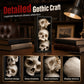 💥【50% OFF】🔥 3D-geprinte Schedel Boekensteun | Gotisch Interieur Decor | Drie Gestapelde Schedels | Duurzaam PET Materiaal | Houdt Boeken Rechtop | Zwart, Universeel | Voor Kantoor/Woonkamer/Bibliotheek 📚