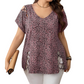 💥【50% OFF】🔥 Dames Luipaardprint V-hals T-shirt met Zijveterg | Relaxed Silhouet, Flatteus | Zacht Mengweefsel | Opvallende Veterdetails | Maat XL-5XL | Meerdere Kleuren | Casual & Party Proof 🐆