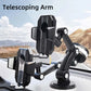💥【50% OFF】🔥 Autotelefoonhouder met Zuignap | 85mm Sterke Zuigkracht | 360° Draaibaar + Telescopische Arm + Kogelgewricht | Universele Clip 60-110mm | Hoogdicht Silicone, Krasvrij | Zwart/Groen | Voor 4.7-6.8 inch Telefoons | Gereedschapsloze Installatie 🚗