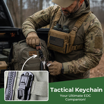 💥【50% OFF】🔥 Tactische Sleutelhanger | Veilige Vergrendelingsclip | Slagvast Kunststof | Lichtgewicht | Universeel voor MOLLE/Riem/Rugzak | Snel Bevestigingssysteem | Outdoor/EDC/Dagelijks Gebruik 🔑