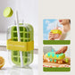 💥【50% OFF】🔥 Push-Up IJsblokjesvorm | Druk & Pop, Perfecte IJsblokjes | Food-grade PP+Silicone, BPA-vrij | Valbestendig & Vorstbestendig | Stapelbaar, Ruimtebesparend | Klein 16,3cm / Groot 21,7cm | Wit/Groen | Direct Rietje Erbij Voor IJskoude Drank 🧊