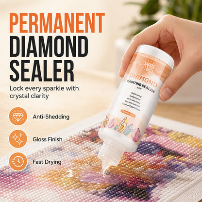 💥 Met 50% korting! 🔥 Glansversterkende sealer voor diamantschilderijen – voorkomt loslaten, verhoogt glans, sneldrogend (15-20 min), stofvrij, 60/120/240 ml 💎