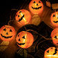 🎃💥 Met 50% korting! 🔥 Pompoenvormige lichtslinger – warm oranje, 10 LED's, stoffen kap, 1,5 m, batterijvoeding (2xAA, niet inbegrepen), lichtgewicht, makkelijk te stylen, perfect voor Halloween-decoratie 🎃