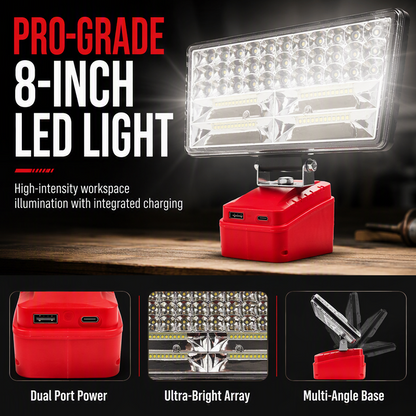 💥【50% OFF】🔥 Zware Werklamp ABS/Aluminium | Verstelbare Metalen Beugel (360°) | Flikkervrij, Constant Licht | Compatibel Met Accu's (USB/Type-C Opties) | 4 Maten (3/4/5/8 Inch) | 6 Kleurstellingen | Voor Garage/Werkplaats/Kamperen | Accu Niet Inbegrepen 🔦