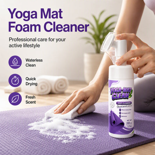 💥 Met 50% korting! 🔥 Schuimreiniger voor yogamatten – waterloos, diep reinigend, ultrasnelle droogtijd, pH-gebalanceerd, 200ml. Geschikt voor matten, rollers, fitnessapparatuur & speelmatten 🧘
