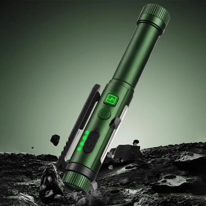 ⏳ Flitsaanbieding! ✨ Hands-free werken met sterke magneten – bevestig aan metaal, zak of tas. Kies uit wit licht (3 niveaus), stroboscoop, rood licht, rood/groen knipperen. Valbestendig 🎉