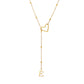 💥 Met 50% korting! 🔥 Y-vormige ketting met initiaal – roestvrij staal, hollow heart connector, A-Z letterkeuze, goud/zilver, strak metaal of strass, verlengt halslijn, dagelijks draagbaar 💎