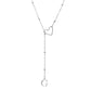 💥 Met 50% korting! 🔥 Y-vormige ketting met initiaal – roestvrij staal, hollow heart connector, A-Z letterkeuze, goud/zilver, strak metaal of strass, verlengt halslijn, dagelijks draagbaar 💎